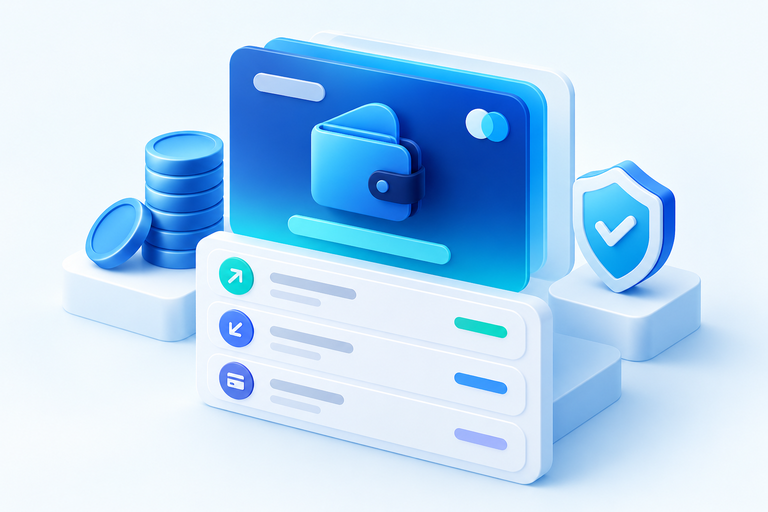 E-wallet & transaction history